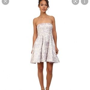 Floral Lilac and Metallic Fit and Flare